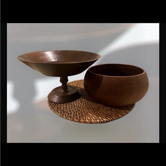 Wood bowl set for kitchen boho aesthetic - Picture 3 of 3